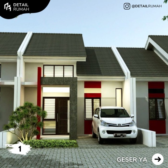 Desain rumah type 45 luas tanah 90