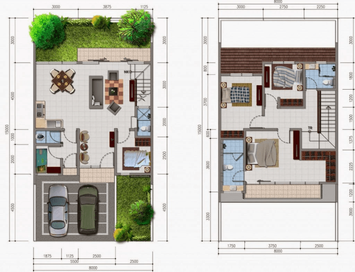 Desain rumah ukuran 12 x 8