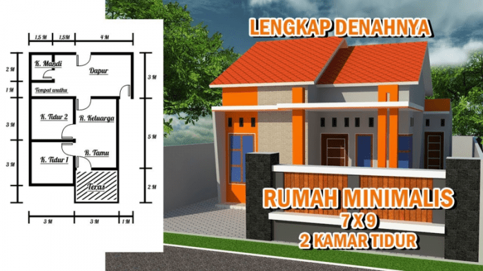 Desain rumah ukuran 6x16