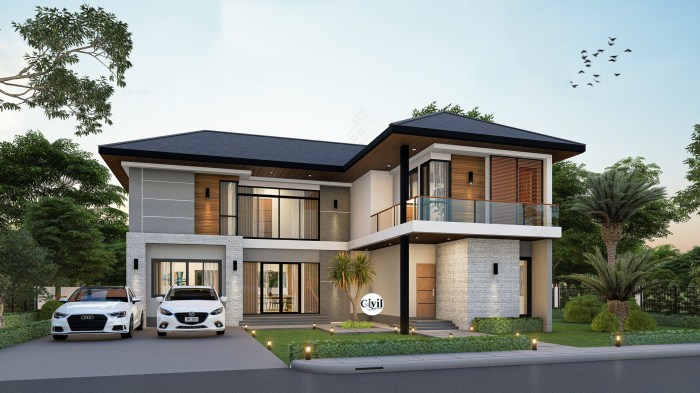 Desain rumah model l