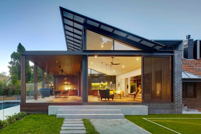 Desain rumah minimalis modern atap miring