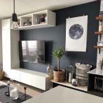 Anbauwand wohnzimmer grau