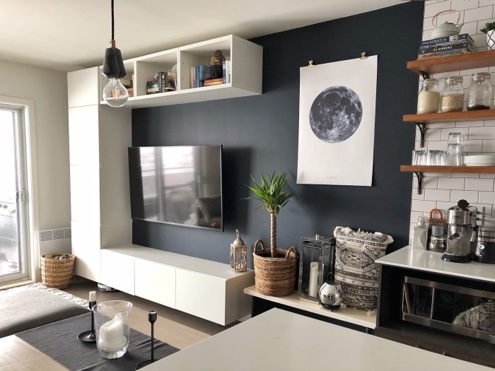 Anbauwand wohnzimmer grau